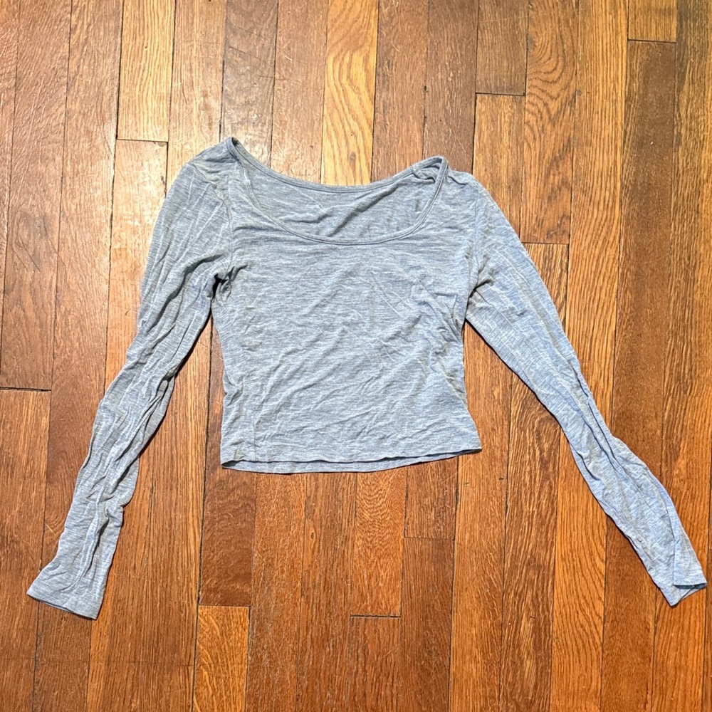 Gray Women's Long Sleeve Top